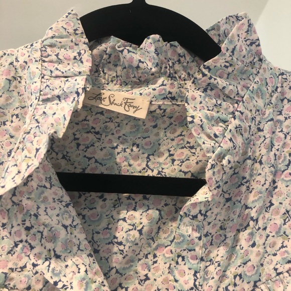 LoveShackFancy Ruffle Printed Top - Picture 3 of 5